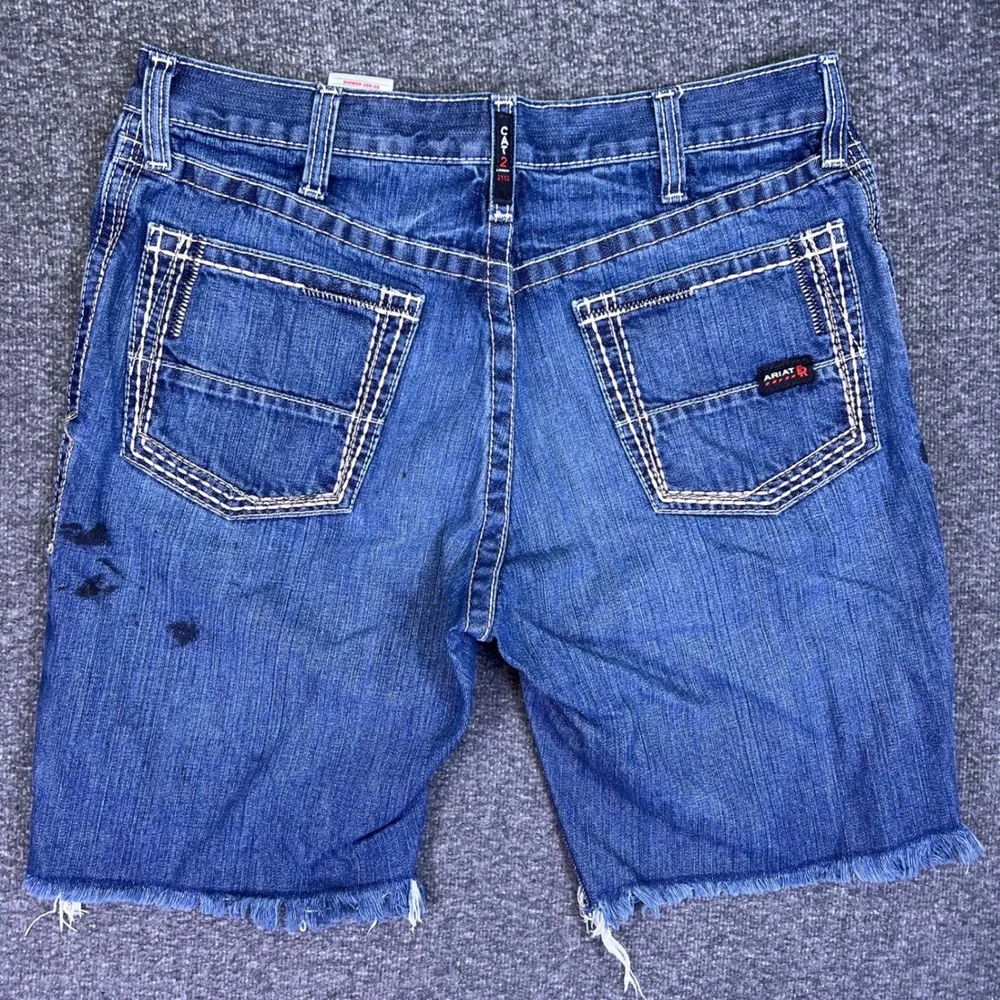 Ariat M4 Cut-Off Shorts Mens 35x9‎ Denim Low Rise Workwear Western Cowboy Rugged